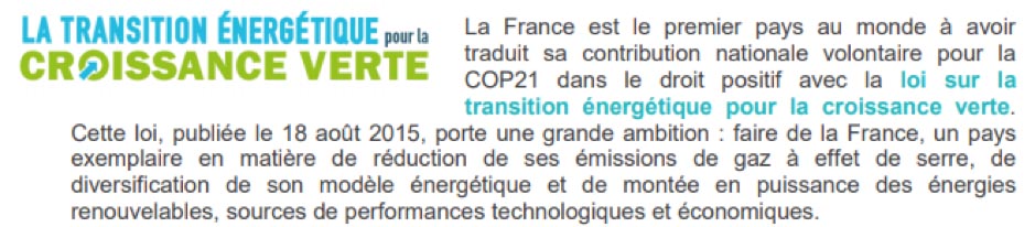 loi sur la transition écologique pour la croissance verte 