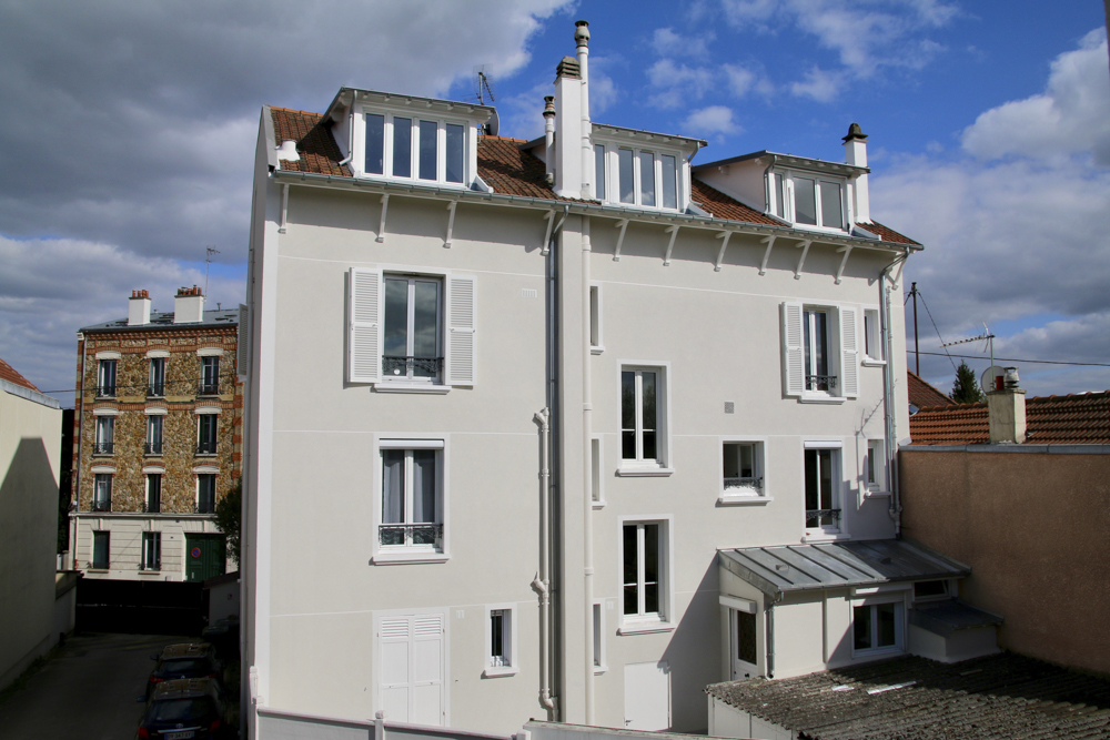 Après travaux de ravalement en copropriété à Maisons-Laffitte dans les Yvelines (78) rue du Maréchal Foch 