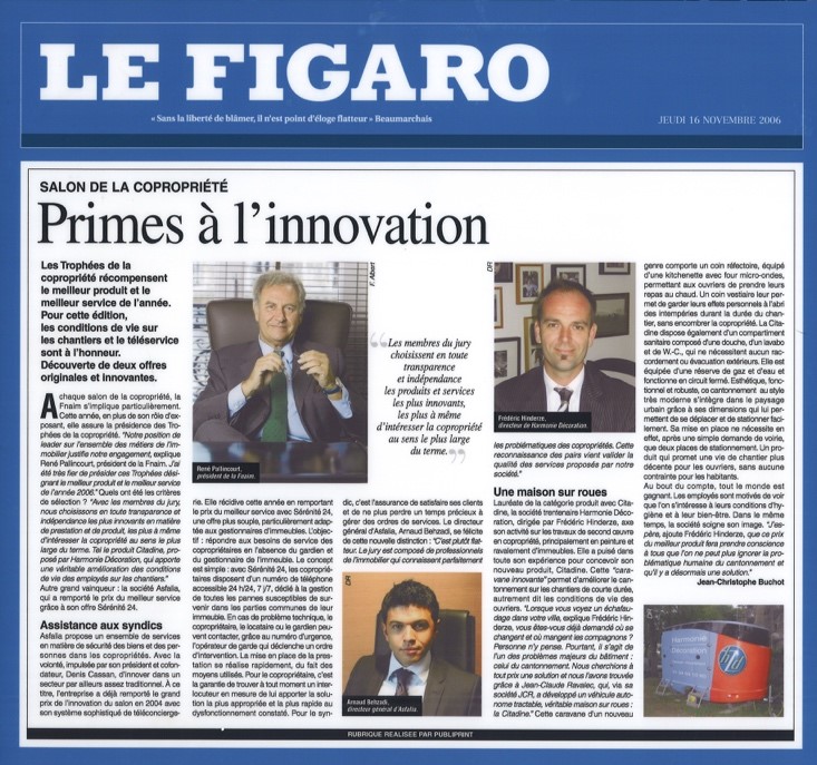 Article le figaro parution harmonie