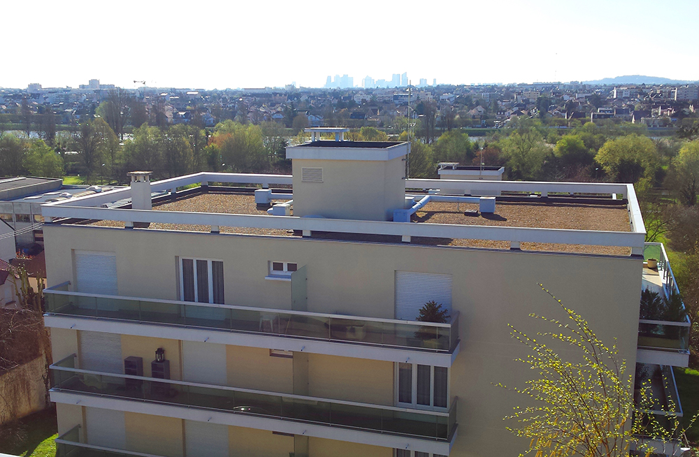 Travaux d'étanchéité de toiture terrasse en copropriété à Maisons-Laffitte, rue des Loges
